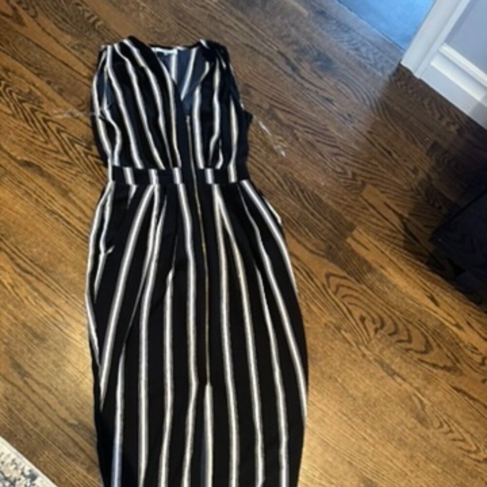 Long Blue and white stripe dress